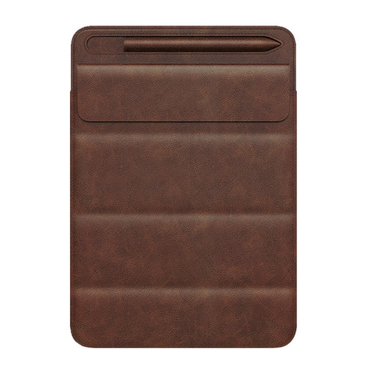Universal Sleeve Bag for 9.7&quot;-11&quot; Tablets Carrying Case Portable Anti-Scratch Bag with Tri-fold Stand - Dark Brown