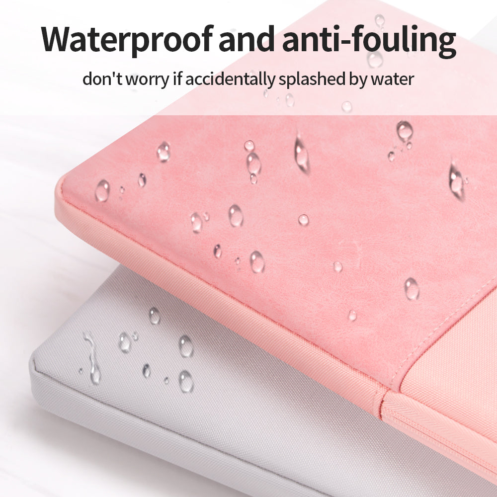 for iPad 7.9-8.4inch Soft Lining Waterproof Protective Bag Portable Tablet Carrying Case with Lanyard - Pink