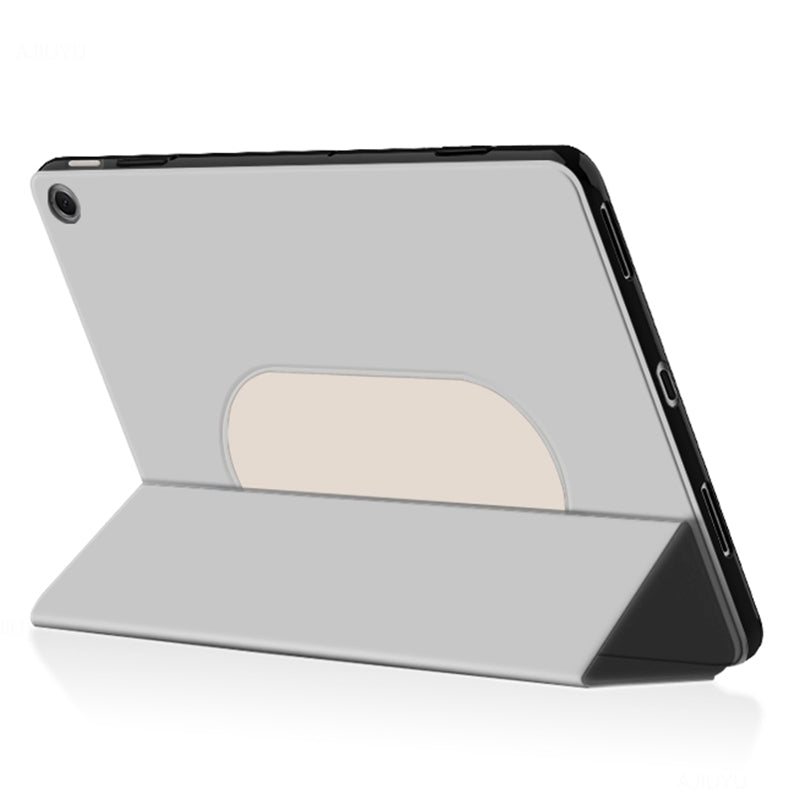PU Leather + TPU Tablet Case for Google Pixel Tablet , Trifold Stand Protective Tablet Cover - Grey