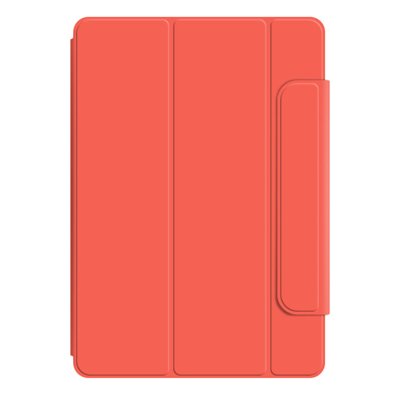 Uniqkart for Google Pixel Tablet Tri-fold Stand Cover PU Leather Magnetic Attachment Tablet Case - Red