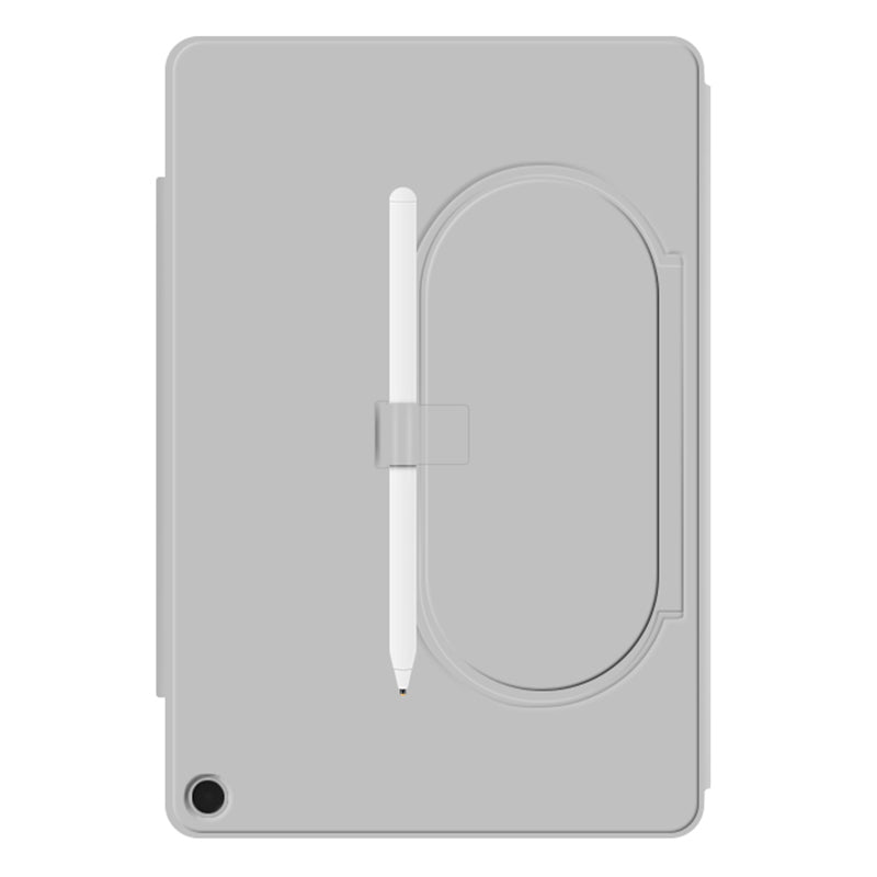 Uniqkart for Google Pixel Tablet Tri-fold Stand Cover PU Leather Magnetic Attachment Tablet Case - White