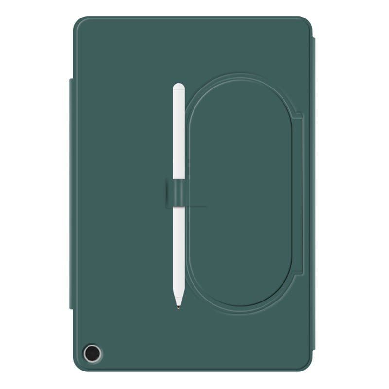 Uniqkart for Google Pixel Tablet Tri-fold Stand Cover PU Leather Magnetic Attachment Tablet Case - Cyan