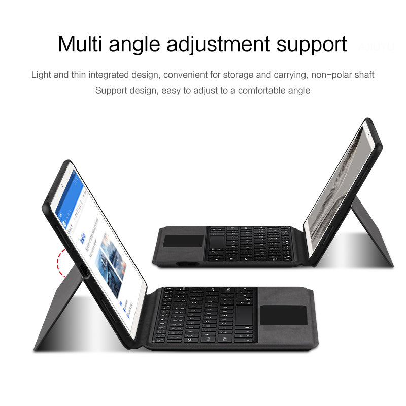 Uniqkart for Google Pixel Tablet PU Leather Case Stand Tablet Cover with Integrated Touchpad Keyboard