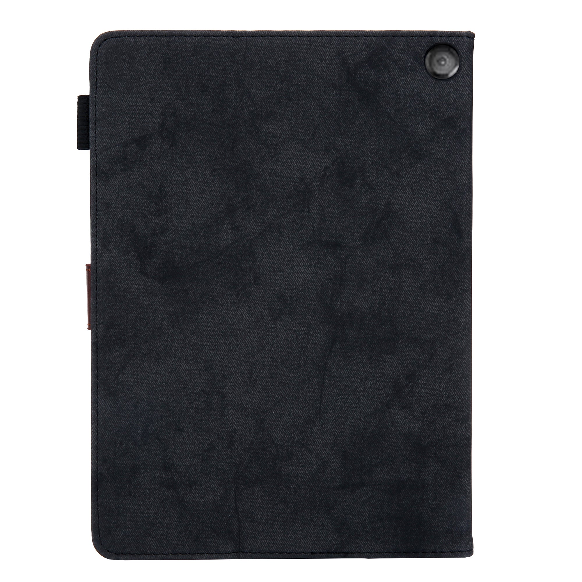 Cloth Texture Business Style Tablet Case for Amazon Fire Max 11 PU Leather Cover with Card Holder, Foldable Stand - Black