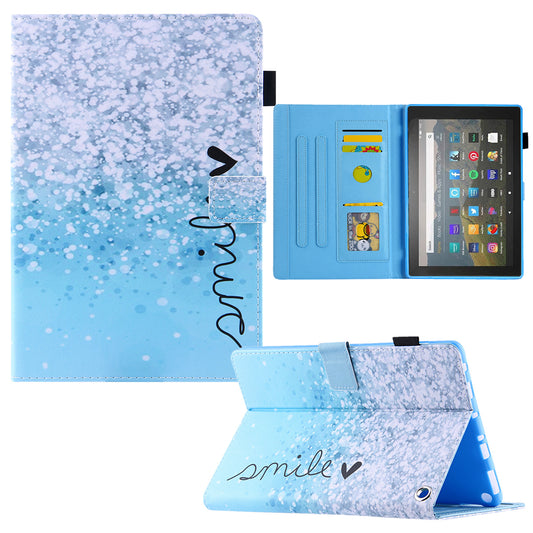 Pattern Printing Card Slot Tablet Case for Amazon Fire Max 11 PU Leather Folio Flip Cover with Stand - Beautiful Bubble