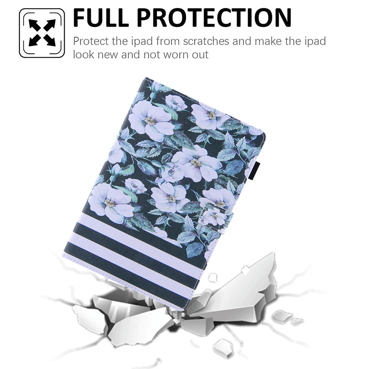 Uniqkart for Amazon Fire Max 11 Shockproof Case Pattern Printing Tablet Case Card Slot PU Leather Cover with Stand - Pear Flower