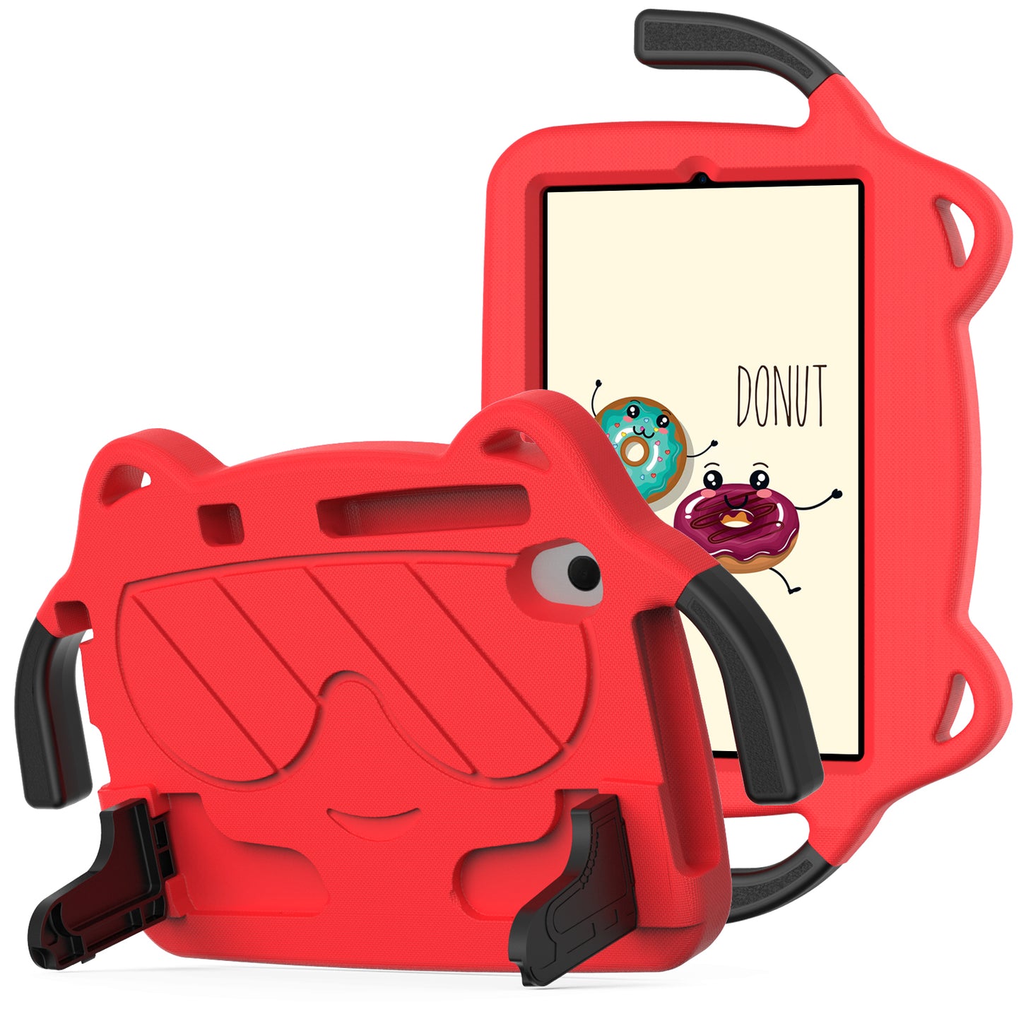 for Samsung Galaxy Tab A 8.4 (2020) / Lenovo Tab M8 Gen 4 / Tab M8 (3rd Gen) / M8 / Huawei MatePad T8 / M5 Lite 8 / TCL Tab 8 4G / Tab 8 LE Kickstand EVA+PC Case - Red