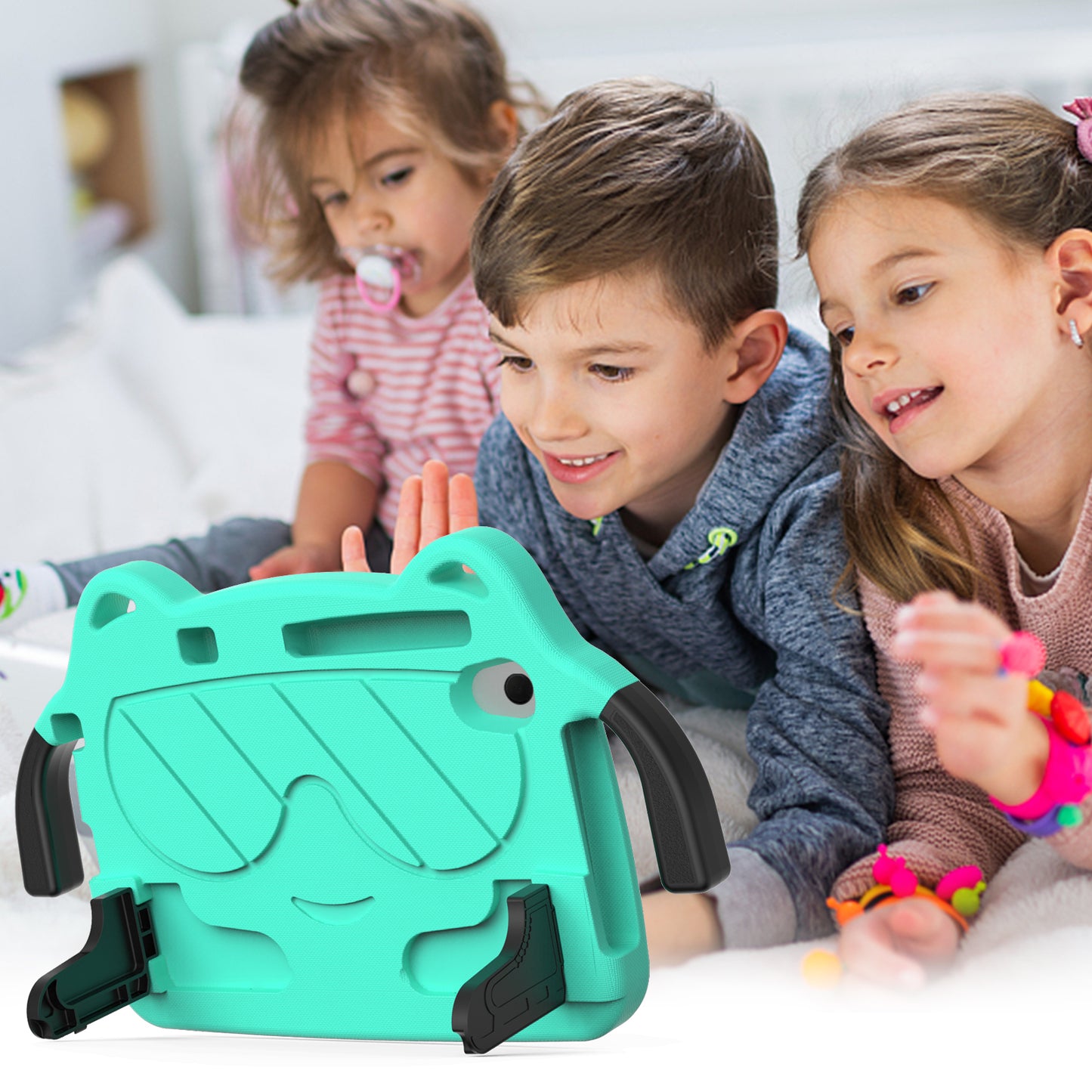 for Samsung Galaxy Tab A 8.4 (2020) / Lenovo Tab M8 Gen 4 / Tab M8 (3rd Gen) / M8 / Huawei MatePad T8 / M5 Lite 8 / TCL Tab 8 4G / Tab 8 LE Kickstand EVA+PC Case - Green