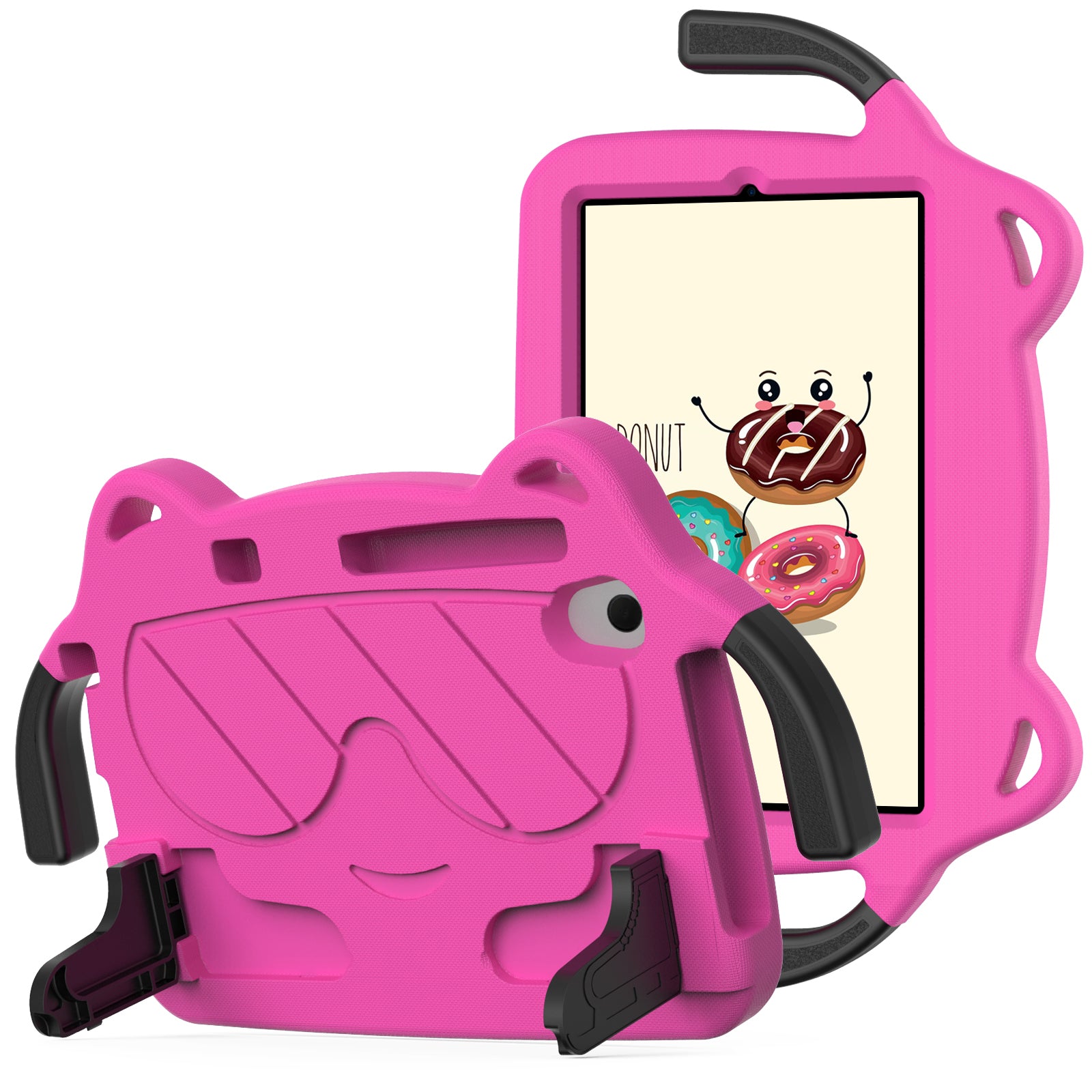 for Samsung Galaxy Tab A 8.4 (2020) / Lenovo Tab M8 Gen 4 / Tab M8 (3rd Gen) / M8 / Huawei MatePad T8 / M5 Lite 8 / TCL Tab 8 4G / Tab 8 LE Kickstand EVA+PC Case - Rose