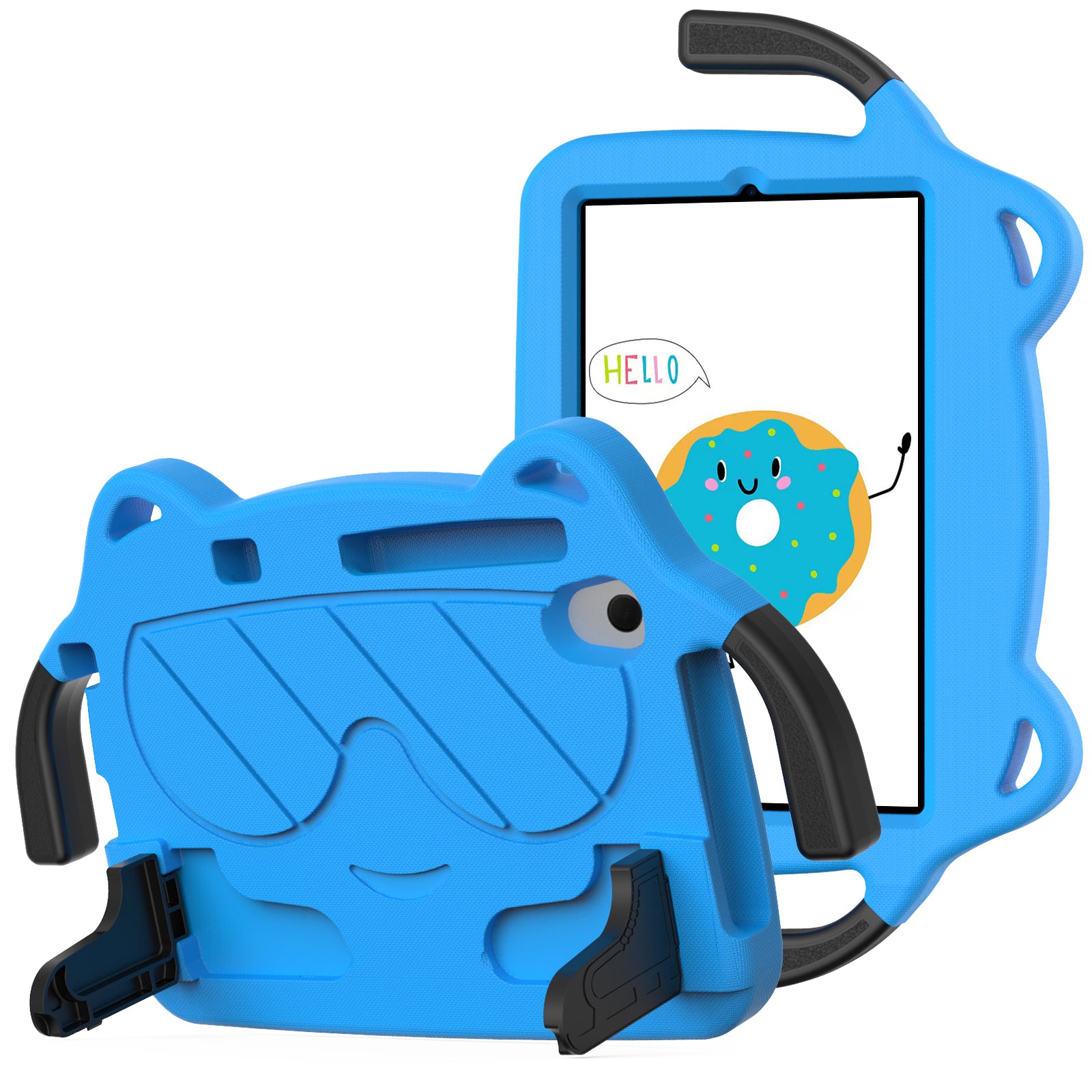 for Samsung Galaxy Tab A 8.4 (2020) / Lenovo Tab M8 Gen 4 / Tab M8 (3rd Gen) / M8 / Huawei MatePad T8 / M5 Lite 8 / TCL Tab 8 4G / Tab 8 LE Kickstand EVA+PC Case - Blue