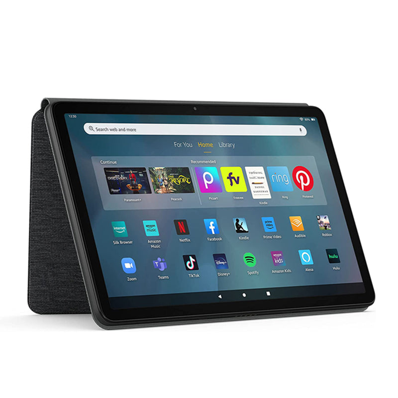 Uniqkart for Amazon Fire Max 11 PU Leather Tablet Case Slim Folding Kickstand Folio Magnetic Cover - Black