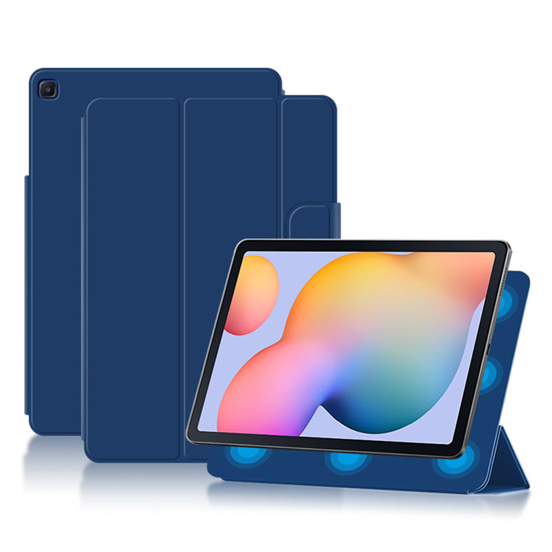 Tri-fold Stand Cover for Samsung Galaxy Tab S6 Lite / Tab S6 Lite (2022) , PU Leather Magnetic Smart Tablet Case - Blue