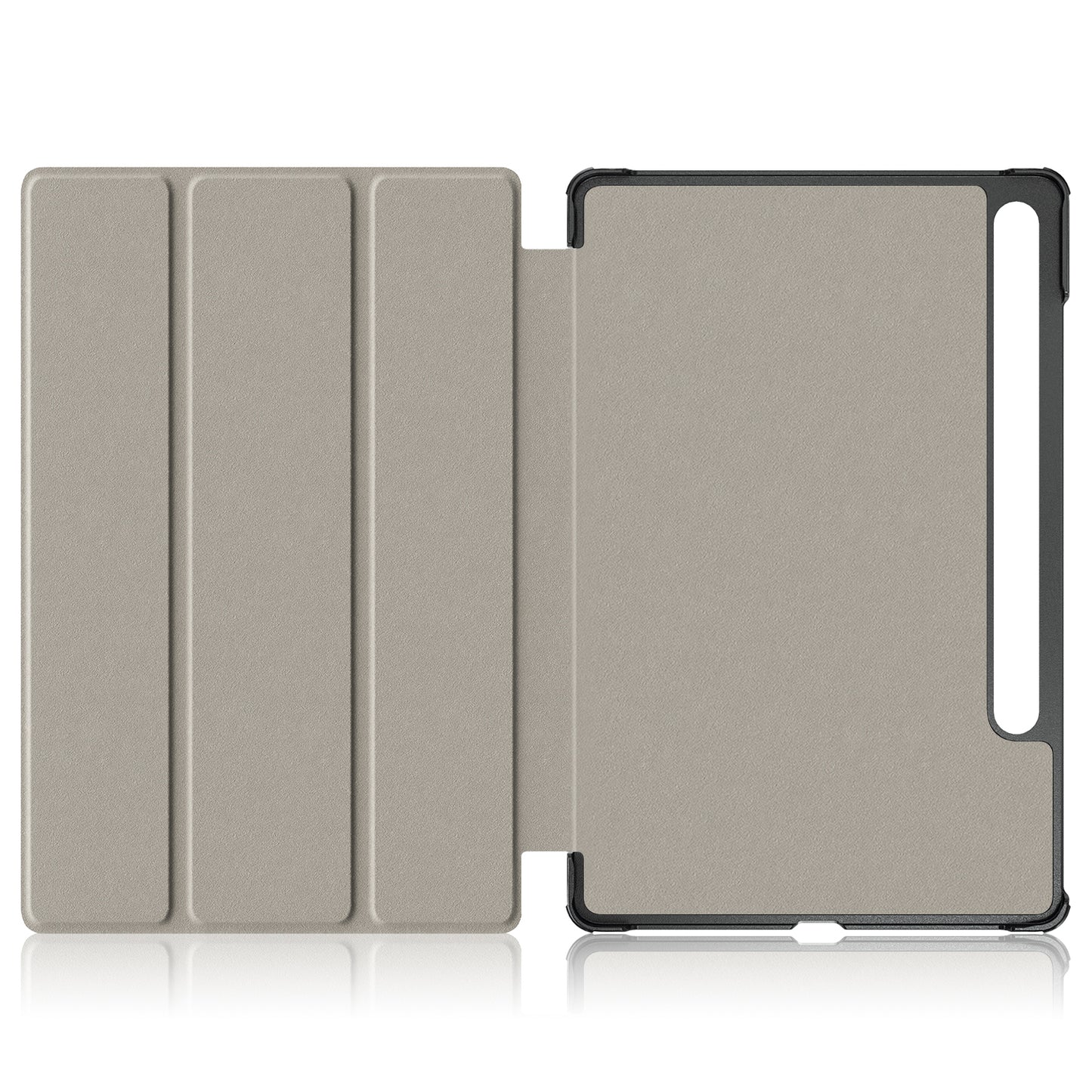 Uniqkart for Samsung Galaxy Tab S9+ Tri-fold Stand Cover PU Leather Pattern Printing Smart Tablet Case - Galaxy