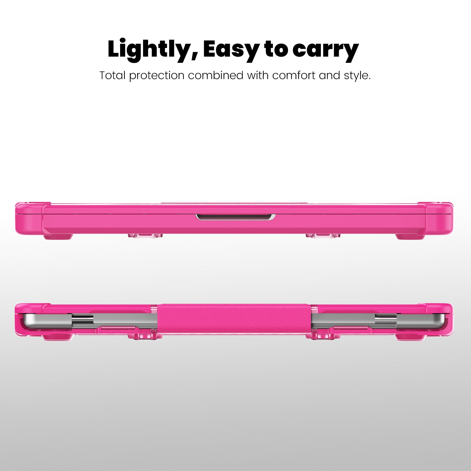 For MacBook Pro 14 inch (2021) / (2023) (A2442 M1 Pro  /  M1 Max / A2779) Heat Dissipation Hard PC+TPU Laptop Case with Kickstand - Rose