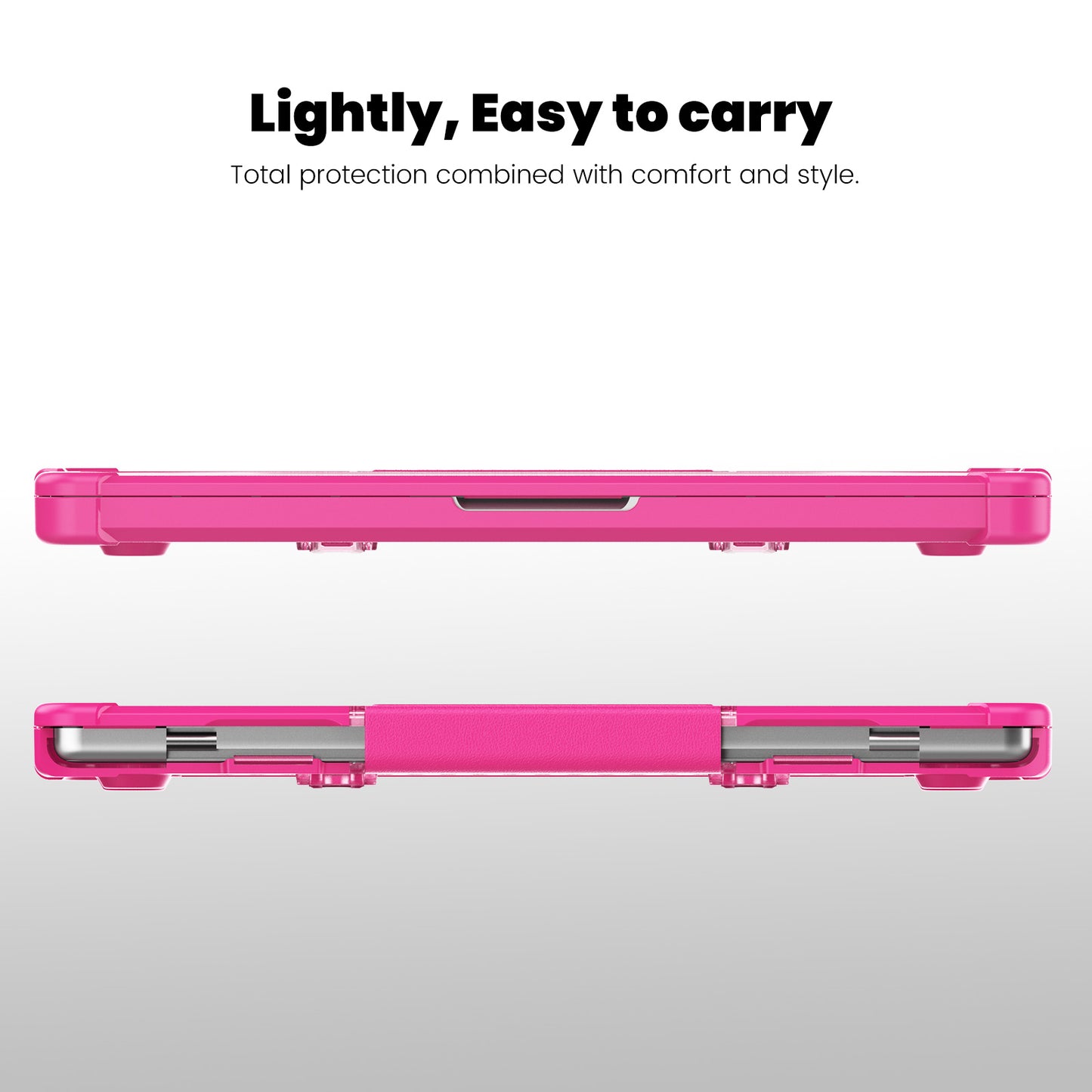 For MacBook Pro 14 inch (2021) / (2023) (A2442 M1 Pro  /  M1 Max / A2779) Heat Dissipation Hard PC+TPU Laptop Case with Kickstand - Rose