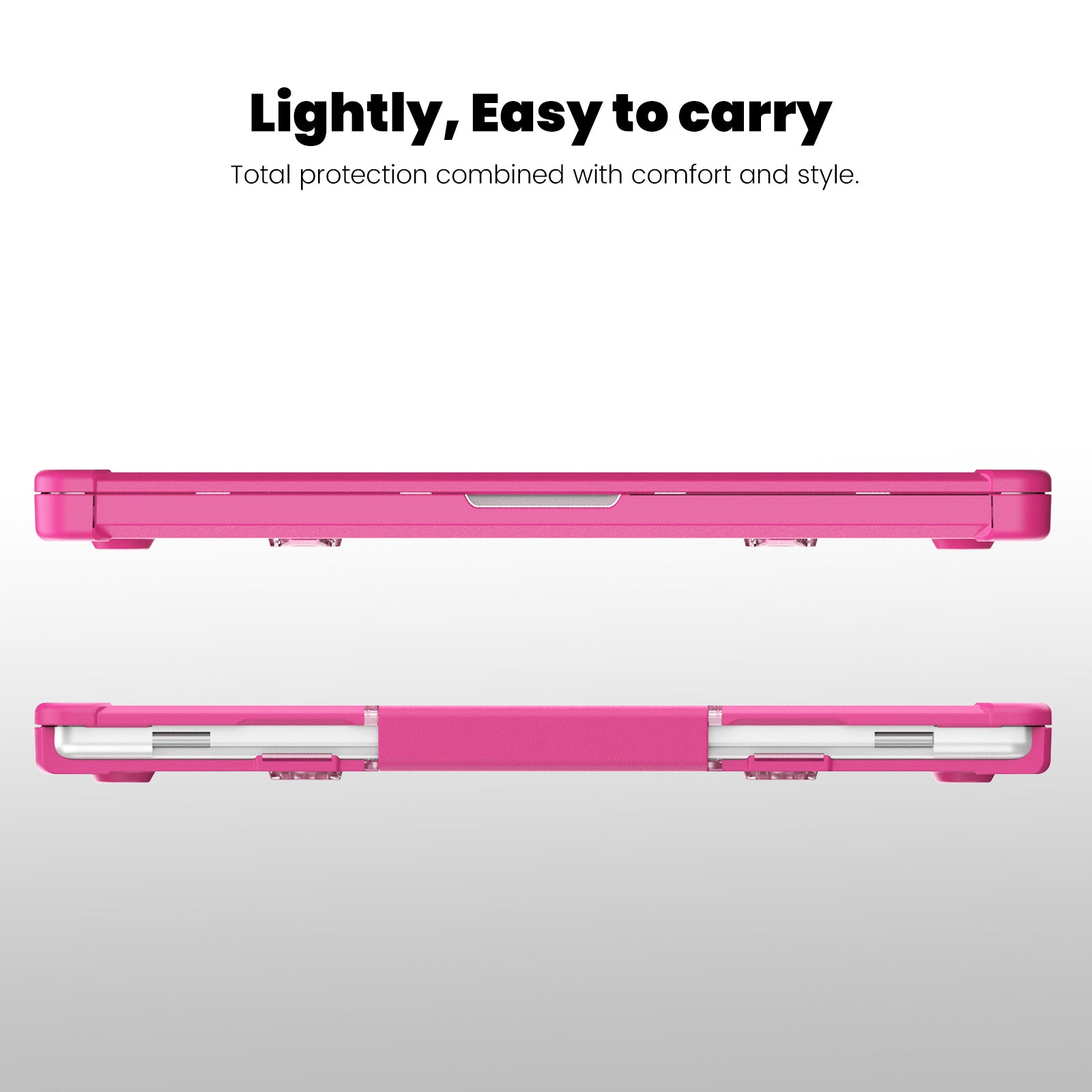 For MacBook Pro 16 inch (2021) / (2023) (A2485 M1 Pro  /  M1 Max / A2780) Anti-Slip Laptop Case Heat Dissipation PC+TPU Kickstand Cover - Rose