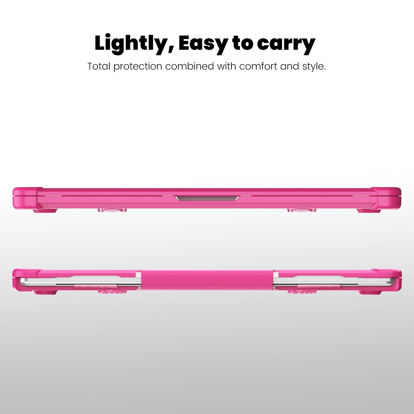 For Macbook Air 15 inch (2023) M2 A2941 PC+TPU Laptop Case Heat Dissipation Kickstand Non-slip Notebook Cover - Rose