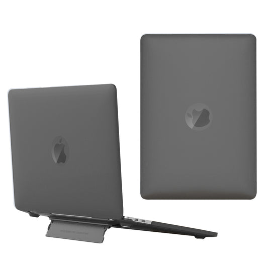 For MacBook Air 13 inch (2013-2017) A1466 / (2010-2012) A1369 Laptop Case Heat Dissipation Kickstand PC Cover - Black