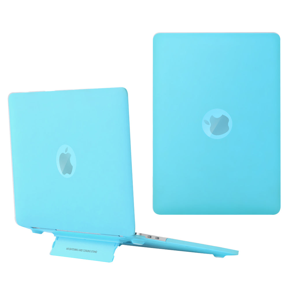 For MacBook Air 13 inch (2013-2017) A1466 / (2010-2012) A1369 Laptop Case Heat Dissipation Kickstand PC Cover - Blue