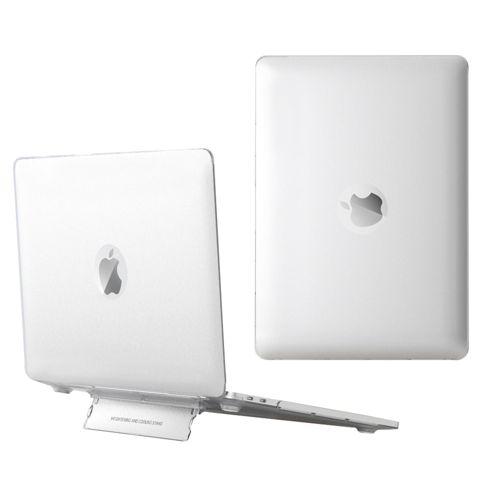 For MacBook Air 13 inch (2013-2017) A1466 / (2010-2012) A1369 Laptop Case Heat Dissipation Kickstand PC Cover - White
