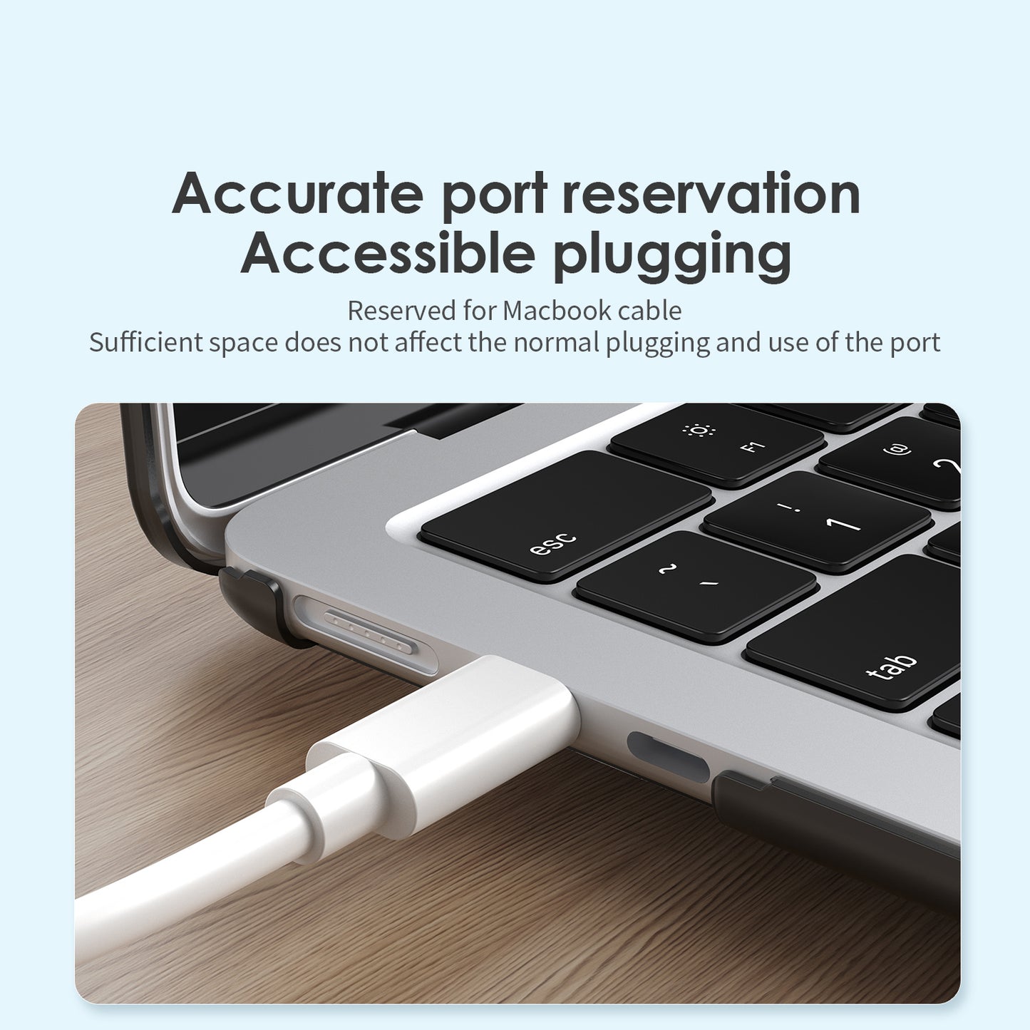 Uniqkart Matte Hard PC Case for Macbook Air 15 inch (2023) A2941 Lightweight Shockproof Laptop Cover - Transparent Black