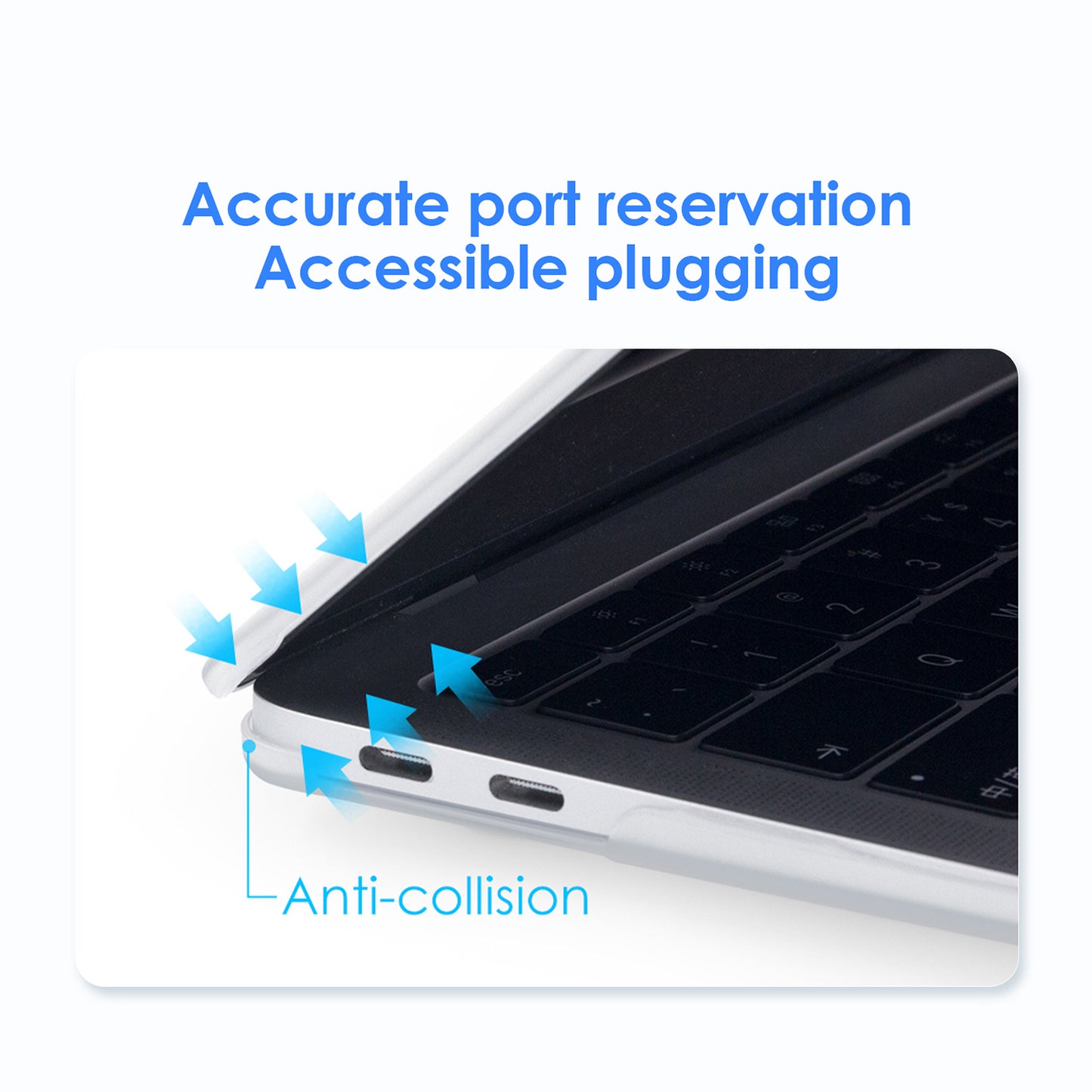 Uniqkart Matte Hard PC Case for Macbook Air 15 inch (2023) A2941 Lightweight Shockproof Laptop Cover - Transparent White