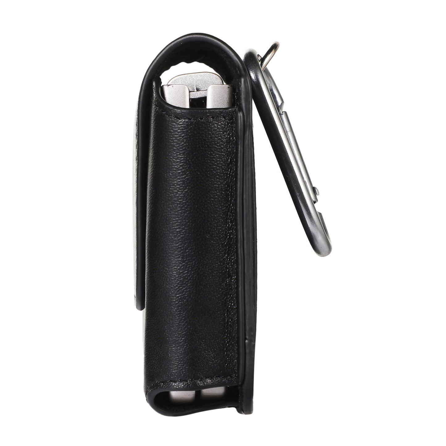 for Samsung Galaxy Z Flip3 5G / Flip4 5G / Huawei P50 Pocket / Motorola Razr 2022 5G 4.5-inch Genuine Leather Waist Bag Vertical Cell Phone Belt Loop Holster Case Mini Travel Pouch