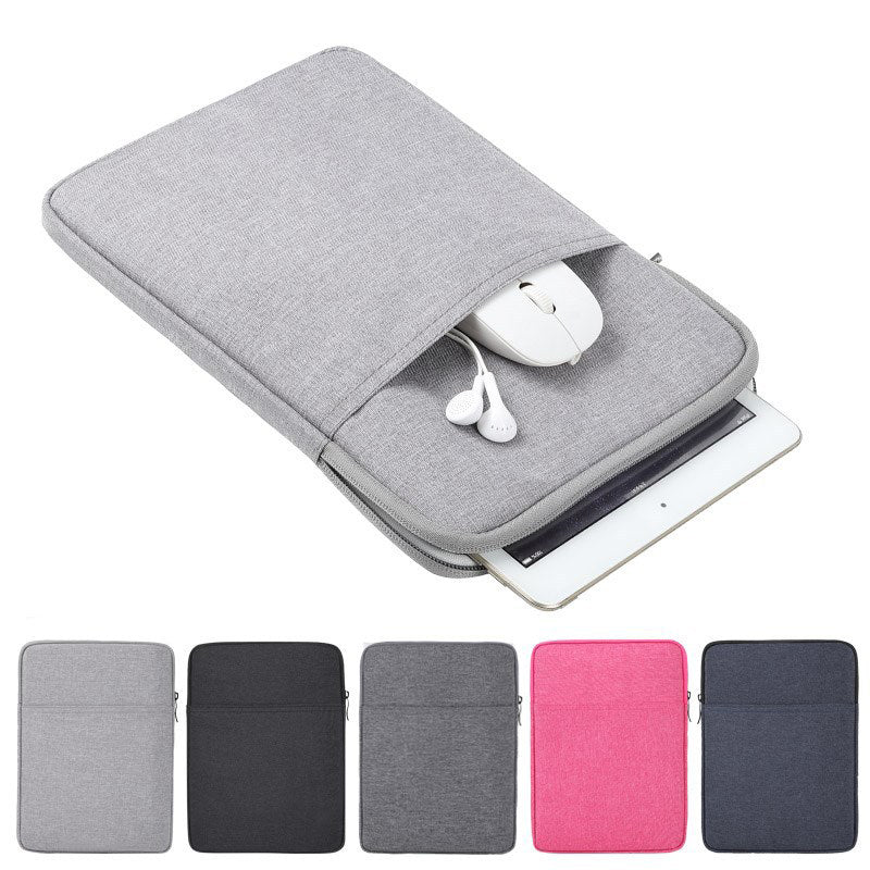 Slim Carrying Case for 8-inch Tablets Sleeve Bag Waterproof Protective Bag with Pouch - Light Grey