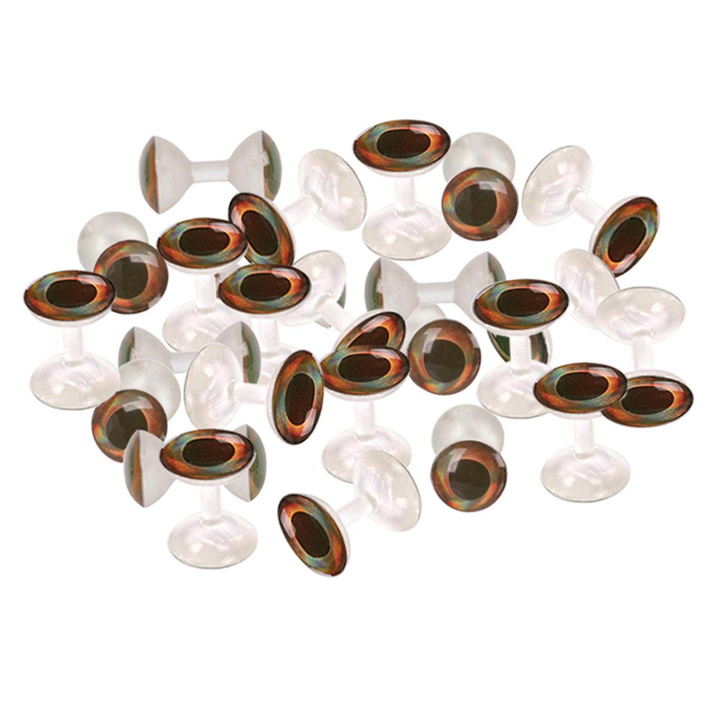 25Pc/lot 4D Fly Tying Beads Brass Dumbbell With Eyes Fly Tying Material 8mm