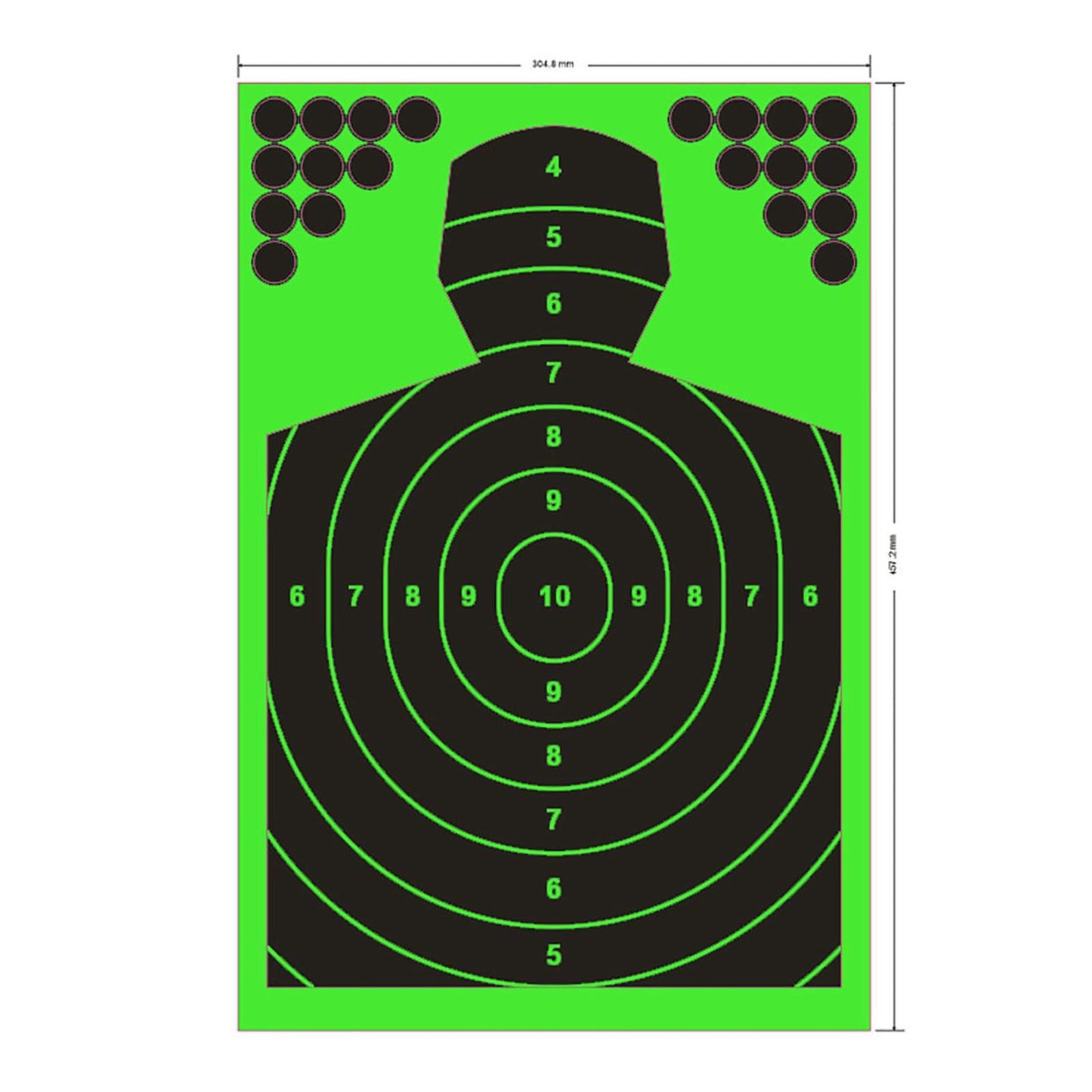 10x Shooting Targets Stickers Binders Shoot Target Paper Reactive Splatter