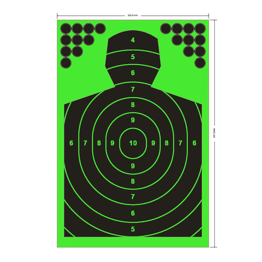 10x Shooting Targets Stickers Binders Shoot Target Paper Reactive Splatter