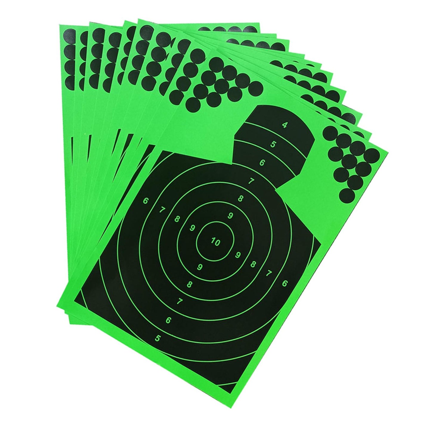 10x Shooting Targets Stickers Binders Shoot Target Paper Reactive Splatter