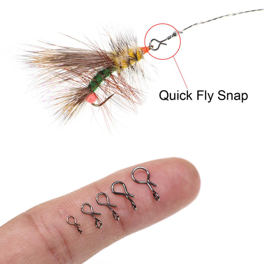 250x Quick Change Snap Fly Fishing Connect Clips/Hook for Hook Steel Lures