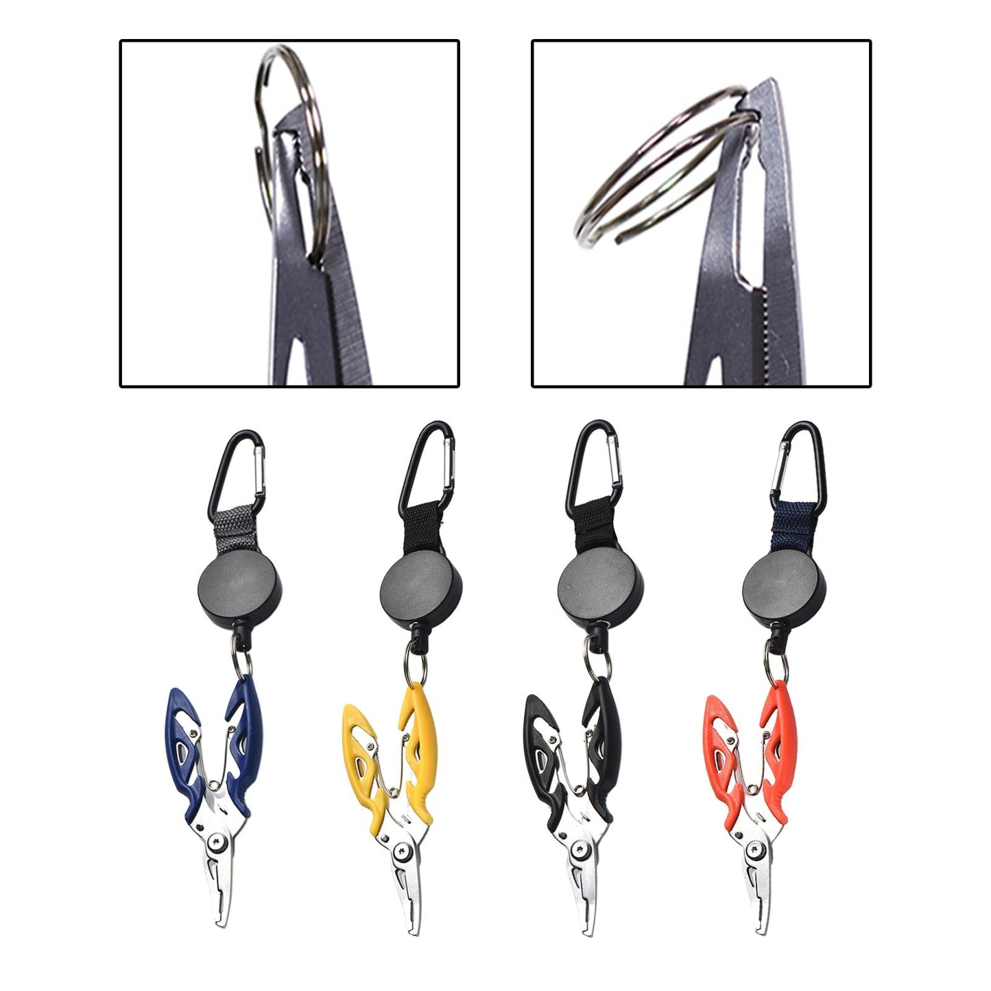2 Pieces Fishing Pliers Fishing Accs Saltwater Resistant Tool Beak Jaw Black