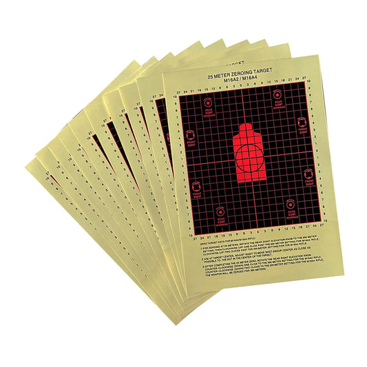 10Pcs 25Meter Zeroing Targets Shooting Practice Shooting Target Aim Object