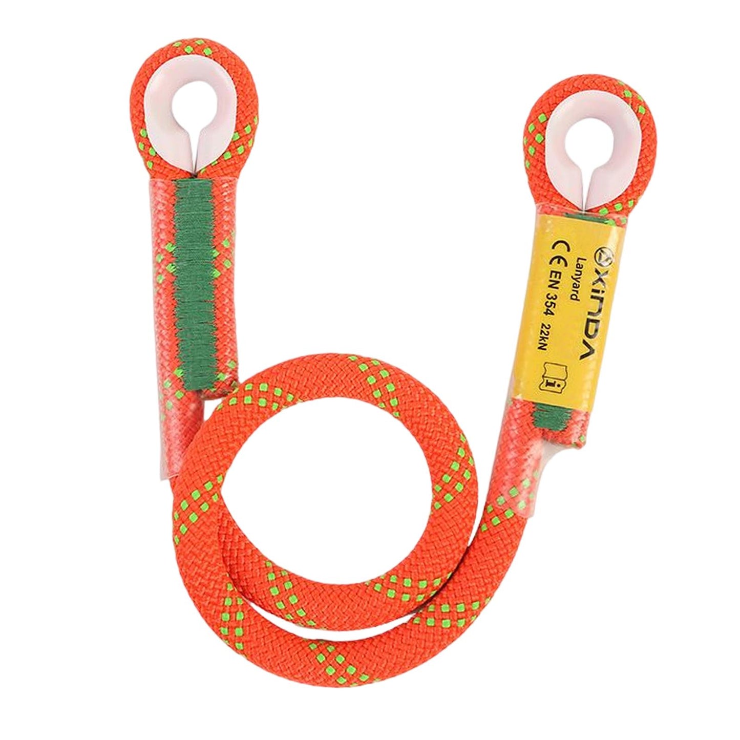 22kN Climbing Prusik Cord Soft Presewn Rope for Mountain Hiking Orange 120cm
