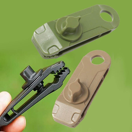 10Pcs Camping Tent Clamps Holder Tarp Clip Caravan Canopies Car Covers Green