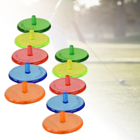 10 Pieces Golf Ball Markers Multicolor Accessories Bright Gift for Unisex