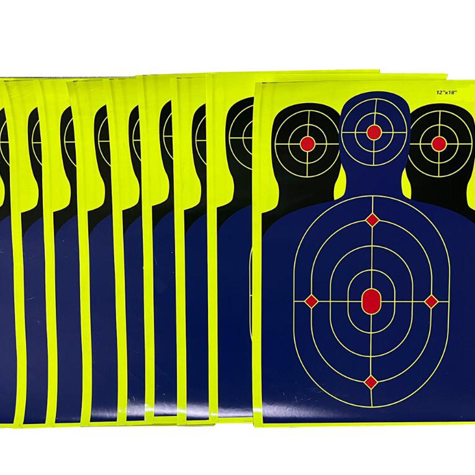 10Pcs Silhouette Splatter Targets 12Inchx18inch Adhesive Target Paper Target