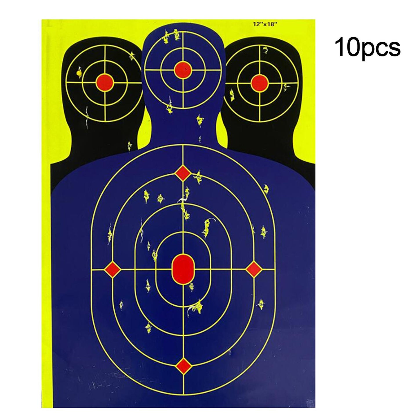 10Pcs Silhouette Splatter Targets 12Inchx18inch Adhesive Target Paper Target