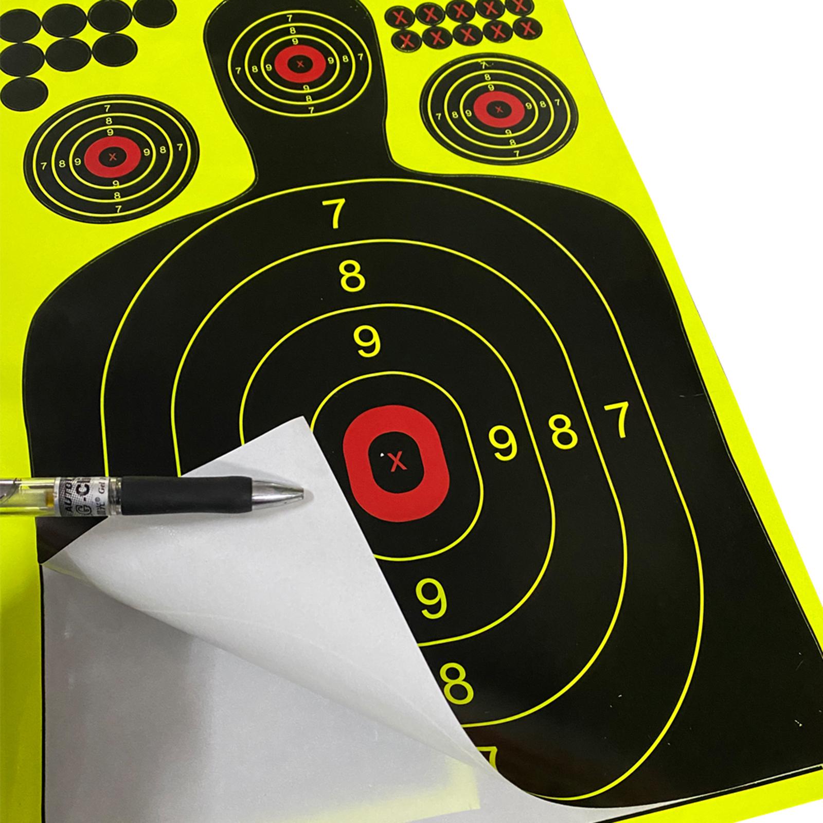10Pcs Paper Targets for Shooting Range Self Adhesive 12Inchx18inch Practice