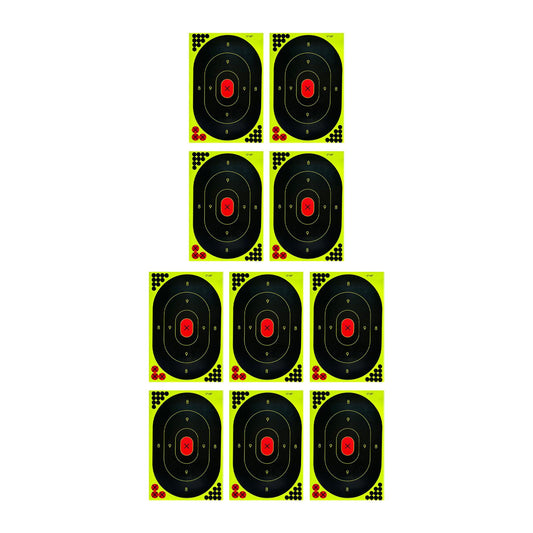 10Pcs Oval Silhouette Target 12Inchx18inch Self Adhesive Stickers Practice