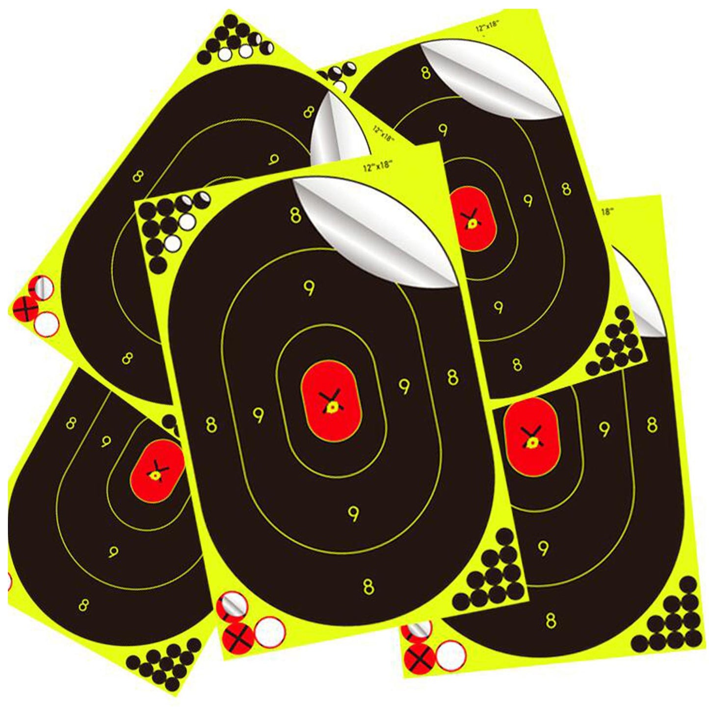 10Pcs Oval Silhouette Target 12Inchx18inch Self Adhesive Stickers Practice
