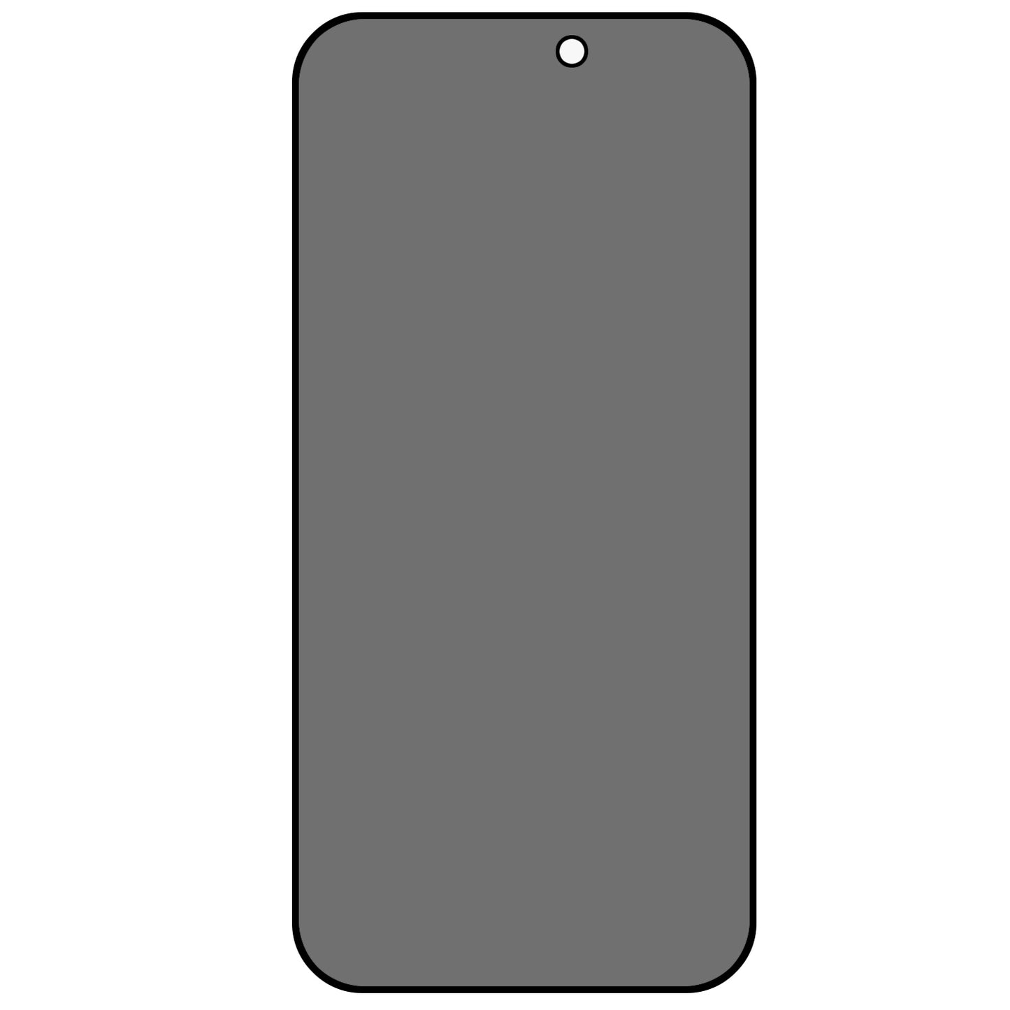 Uniqkart for iPhone 15 Pro Max Anti-Spy Screen Protector Full Coverage Silk Printing Side Glue Tempered Glass Film