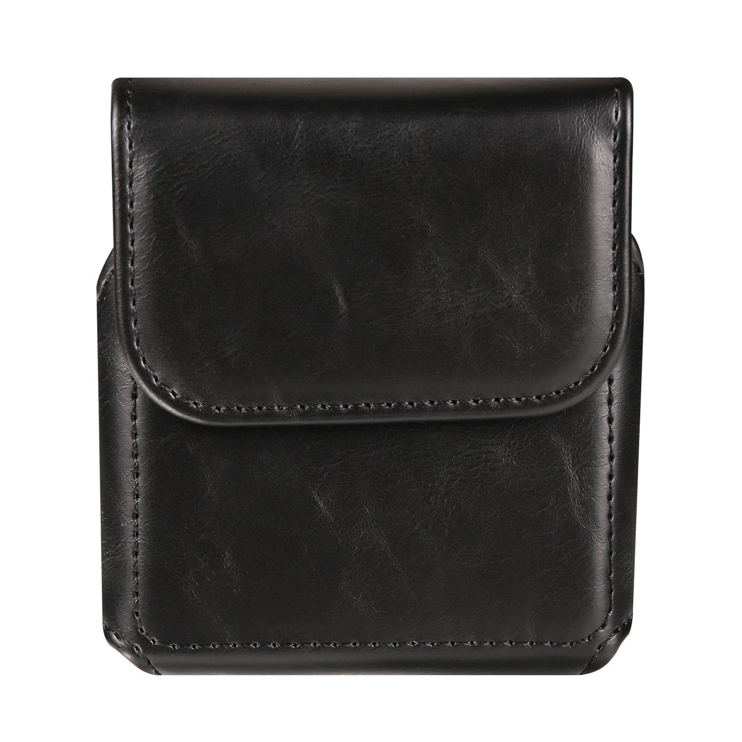 Uniqkart for Samsung Galaxy Z Flip3 5G / Z Flip4 5G / Z Flip5 5G Crazy Horse PU Leather Phone Belt Bag Wasit Phone Holster Pouch - Black