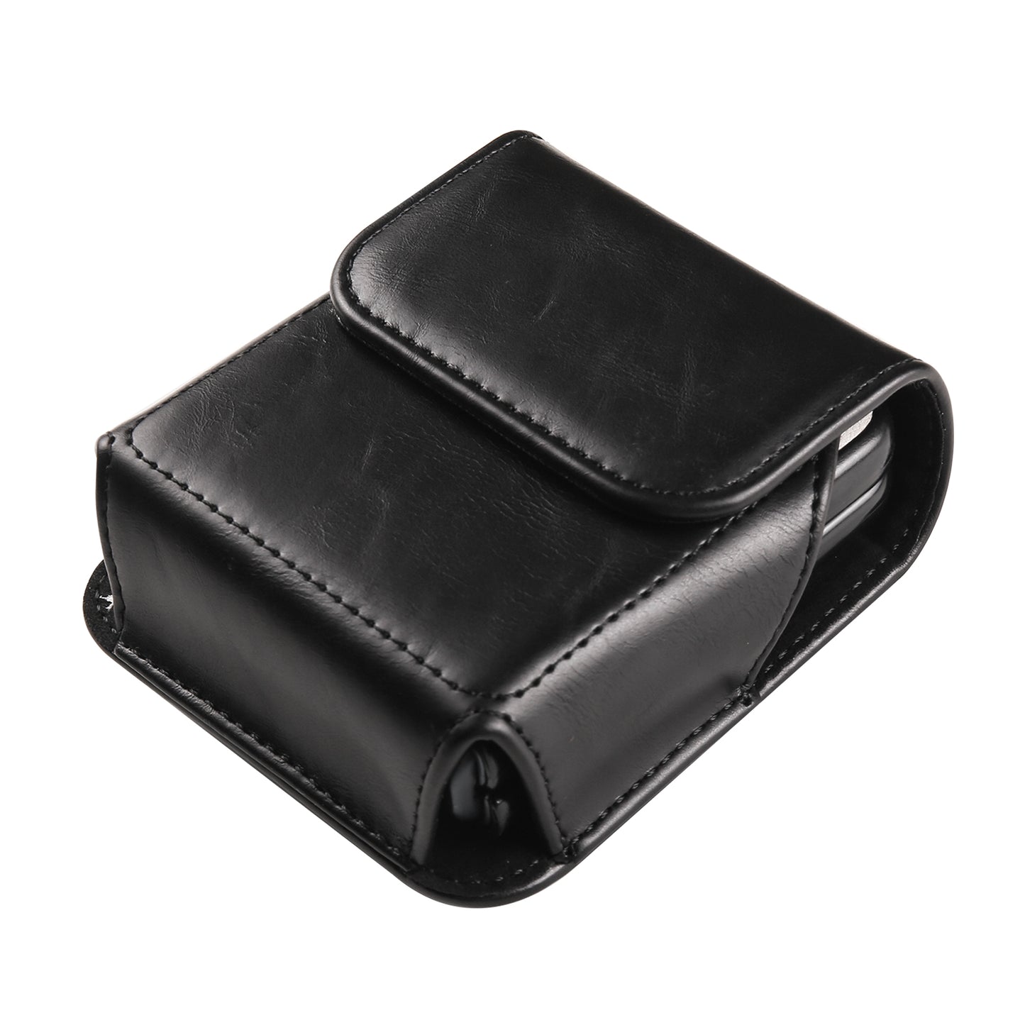 Uniqkart for Samsung Galaxy Z Flip3 5G / Z Flip4 5G / Z Flip5 5G Crazy Horse PU Leather Phone Belt Bag Wasit Phone Holster Pouch - Black
