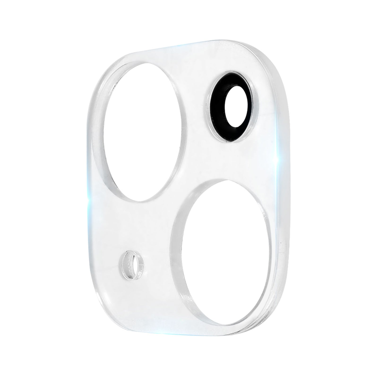 Uniqkart for iPhone 15 Plus Anti-scratch Tempered Glass Lens Film Silk Printing Camera Lens Protector with Bottom Plate