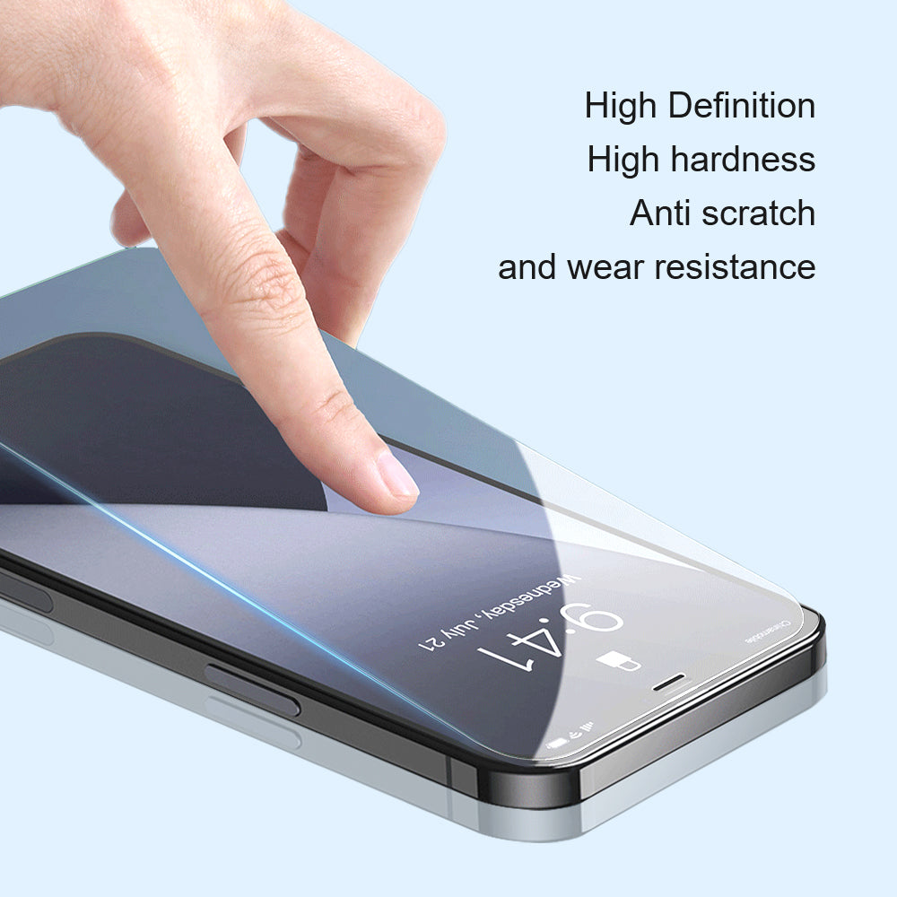 Uniqkart For iPhone 15 Explosion-proof Crystal Clear Screen Protector HD Transparent Tempered Glass Film