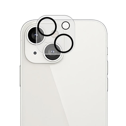 For iPhone 15 Plus Tempered Glass Lens Protector Silk Printing HD Rear Lens Film with Night Circle