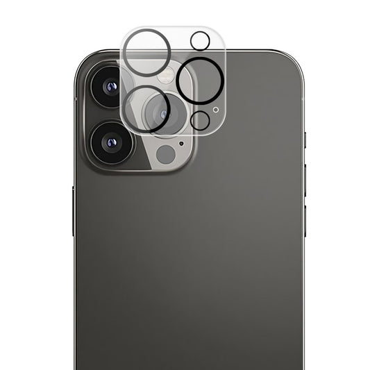 For iPhone 15 Pro Silk Printing Camera Lens Protector Tempered Glass Rear Lens Film with Night Circle